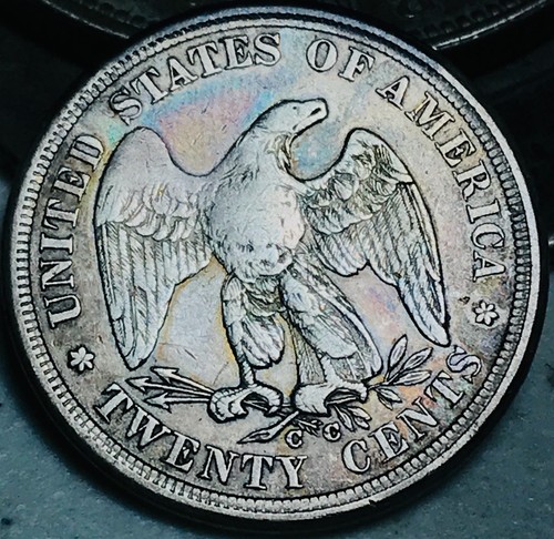1875 CC Twenty Cent Piece 20C Ungraded Choice 90% Silver US Coin CC27328 - Picture 8 of 8