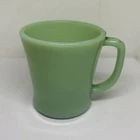 Vintage Fire King Jadeite Green Jade D Handle Coffee Mug Cup Oven Ware Glass