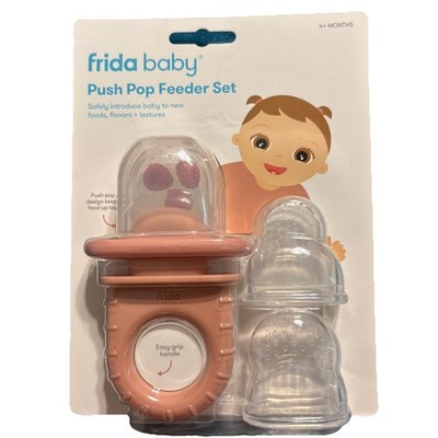 Frida Baby Push Pop Feeder, Baby Fruit Food Feeder to Safely Introduce New Foods