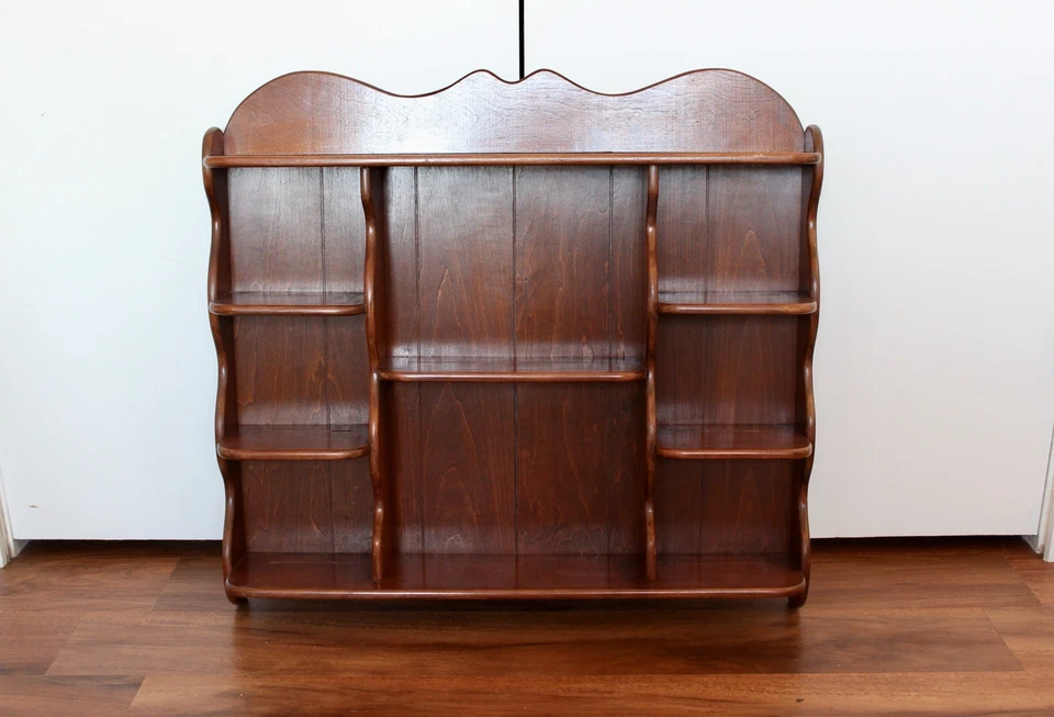 Antique Dutch 1910s Wooden Hutch Hanging Display Shelf - Image 2 of 4