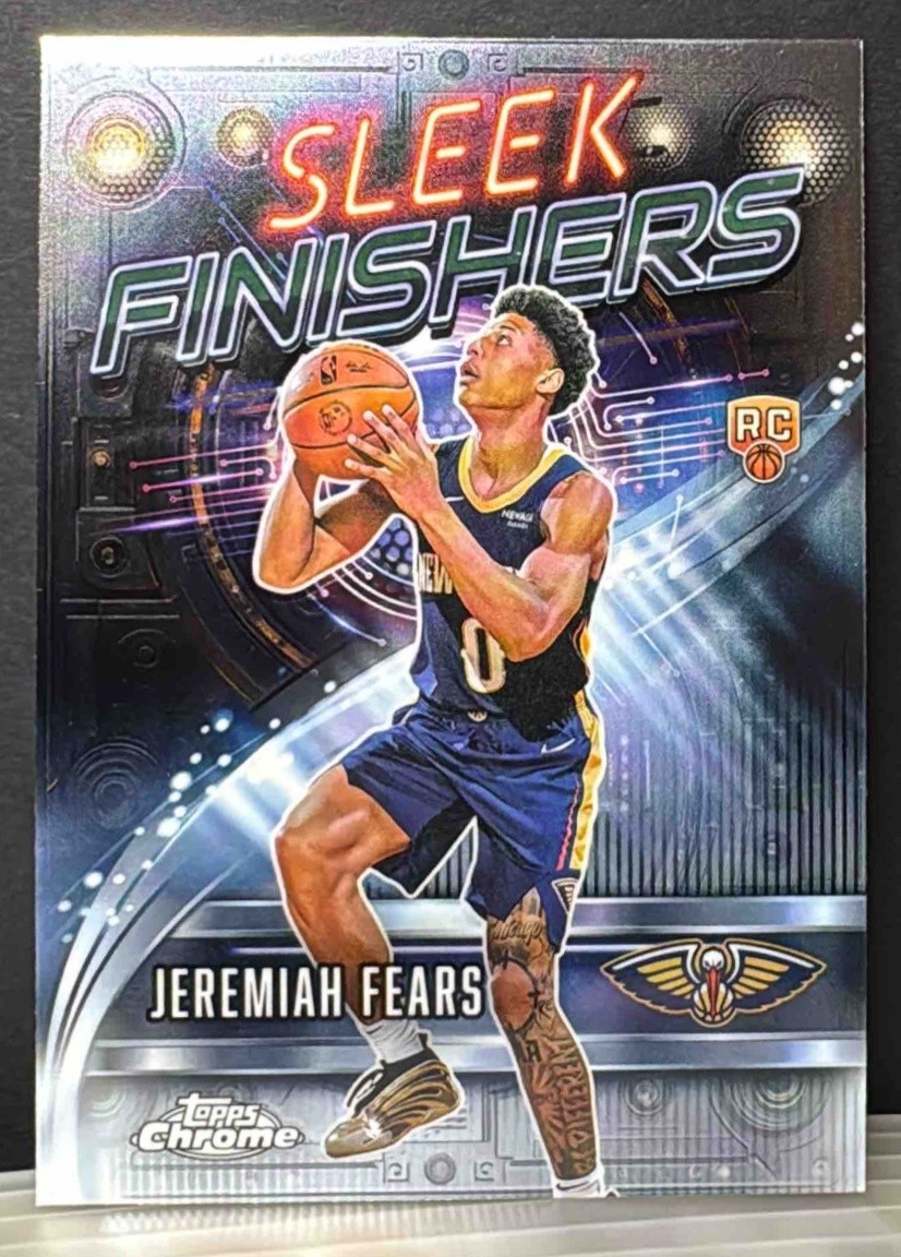 2025-26 Topps Chrome Jeremiah Fears #SF-27 Sleek Finishers RC Pelicans