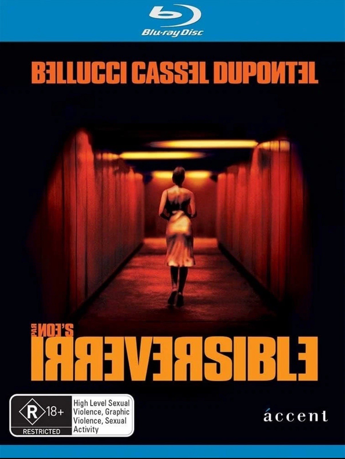 Irreversible BLU RAY Region Free French Language Movie English Subtitles