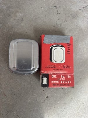NOS Vintage TRINE No.170 Electric Door Buzzer 6-10V AC USA w/ Box
