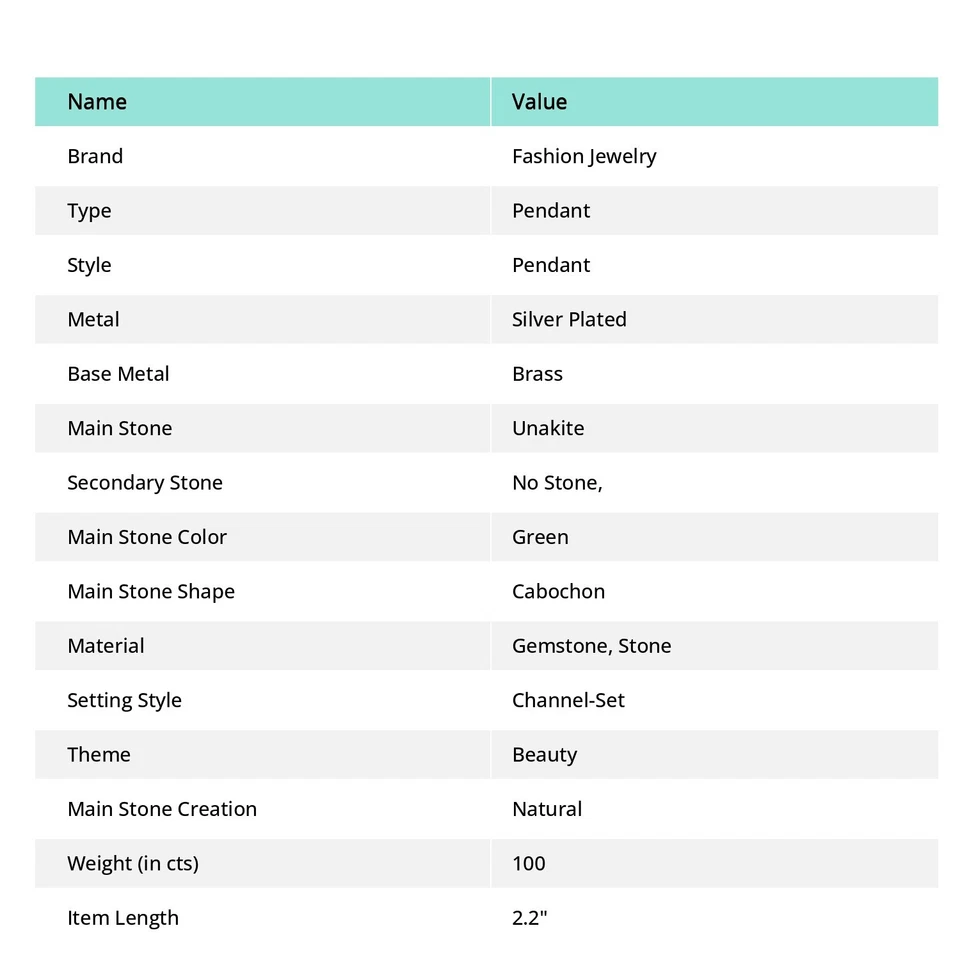 Unakit Edelstein Anhänger Handarbeit Erntedankgeschenk Schmuck 2,2 Zoll FP 2831 - Bild 4 von 4