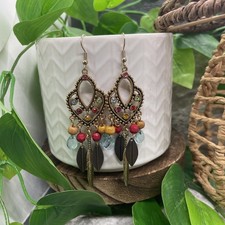 3.5  Earring Set Bohemian Retro Ethnic Tribal Dangle Drop New Free Ship B8620