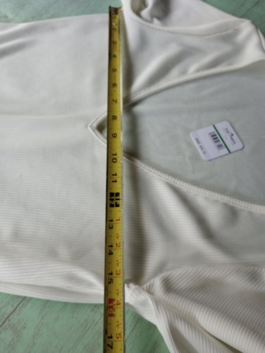 NWT Intimately Free People Large Ivory Ribbed Long Bell Sleeve Bodysuit - Picture 7 of 7