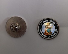 2.4 CM St Christopher Patron St of Travellers Pin Badge