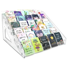 7 Tier Acrylic Card Display Stand,12" Sports Card Shelf-Versatile Display for...