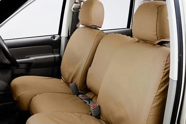 For Jeep Liberty 10-12 SeatSaver Polycotton 1st Row Tan Custom Seat Covers Foto 3 de 4