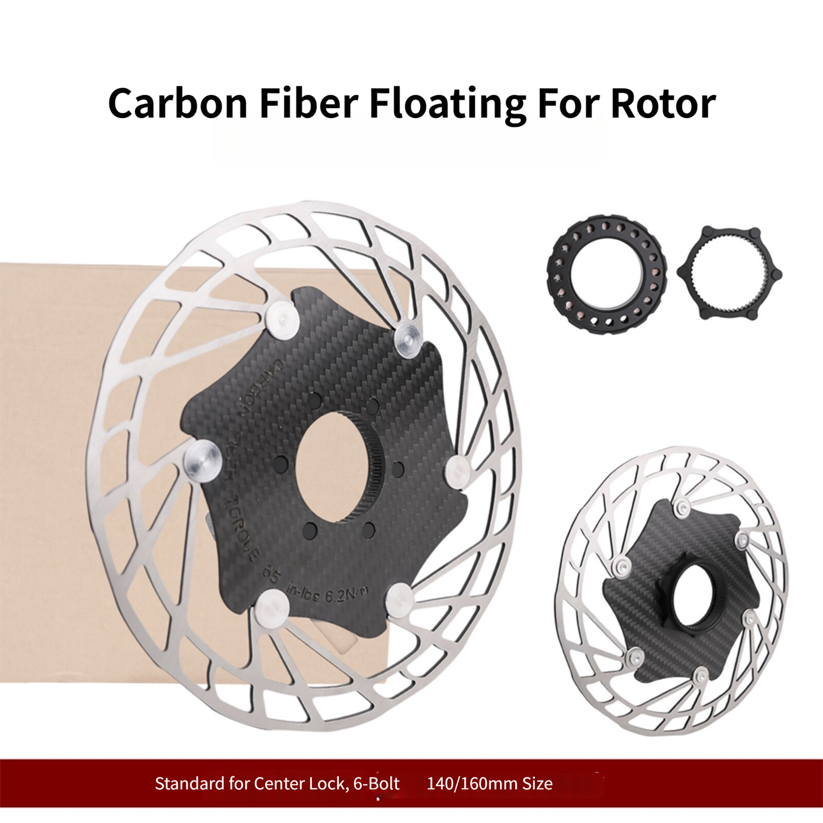 Brake Disc Or Rotor Bicycle Brake Disc For rotor 160mm Carbon Center Floating Design 6 Bolt ...