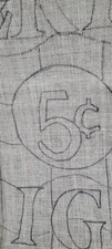 Five Cent Cigar Rug Hooking Pattern on Linen 34"x26" By George Kahnle
