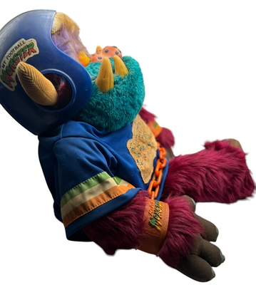 Vintage 1986 AmToy My Football Monster Plush Doll w/ Helmet