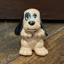 Vintage 1996 Pound Puppies 2" Mini PVC Brown Dog Figure
