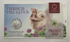 2023 Austria Silver - The Lucky Pig - 1/4 Ounce Silver in Folder