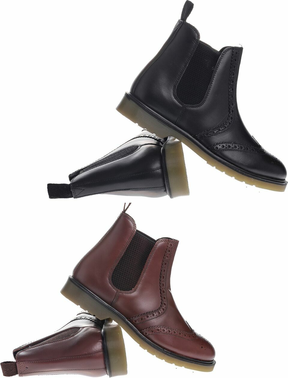 Oaktrak Mens Real Leather Brogue Shoes 
