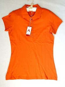 Antigua spark Orange Women's Polo Golf Shirts Sz L NWT 100%Cotton short Sleeves | eBay