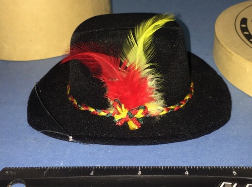 Western Rodeo Hat Company Dept 56 Black Cowboy Hat/Feathers Ornament with Box - Picture 4 of 4