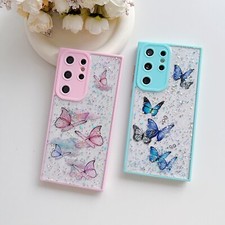 Butterfly Pattern Shockpoof Phone Case For Samsung Galaxy S24 Ultra S23 Plus S21