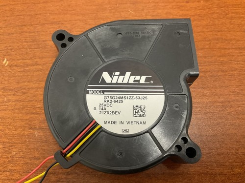 NIDEC G75G24MS1ZZ-53J25 RK2-6425 turbo fan blower DC25V 0.14A - Picture 2 of 4
