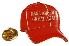 Make American Great Again MAGA Red Cap Trump 2024 Motorcycle Hat Cap Lapel Pin 