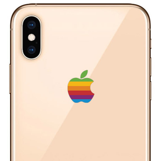 Retro Rainbow Apple Decal Sticker for iPhone XS MAX and iPhone XS eBay