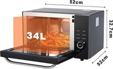 Drop-down Door Microwave Oven Touch control Convection and Grill 34L 1000W