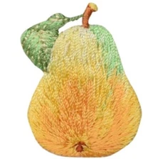 Pear Applique Patch - Fruit Food Chef Kitchen Embroidered Badge 1.5" (Iron on)