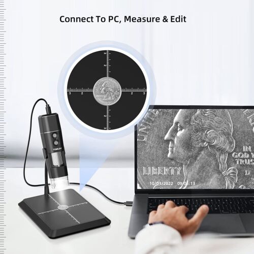TOMLOV DM1 Wireless Digital Mikroskop 50-1000X 1080P WiFi Mini USB Münzmikroskop - Bild 10 von 12