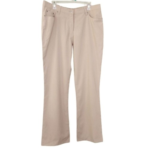 Diane Gilman Collection Tan Bootcut Chino Style Pants Women's Size 16
