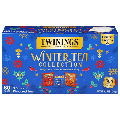 Winter Tea Collection, Limited Edition Holiday Gift Box, 20 Count (Pack of 3), I