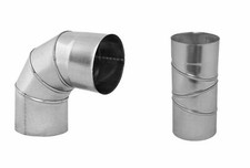 Tubo de conducto de chimenea de acero galvanizado con codo ajustable 15 30 45 90 grados