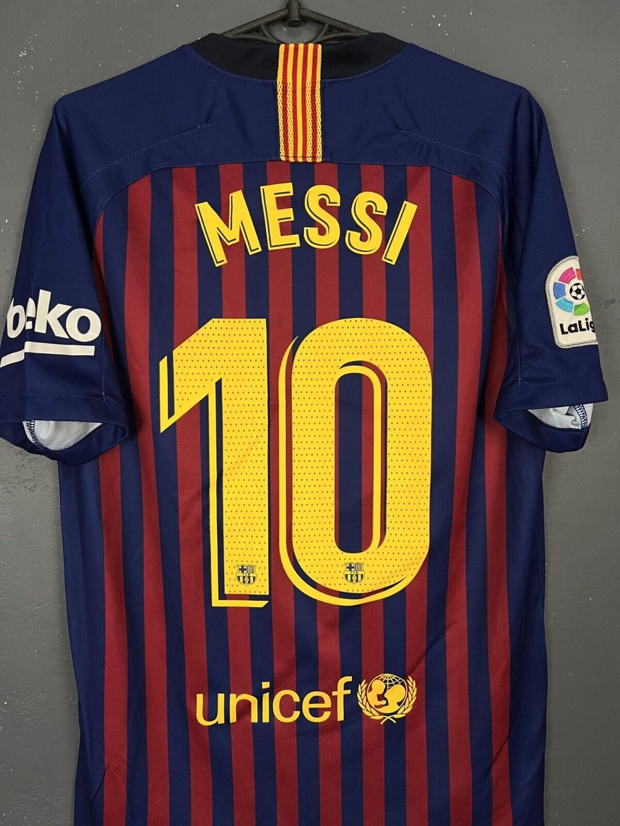 MEN'S FC BARCELONA 2018/2019 LEO MESSI #10 FOOTBALL SOCCER