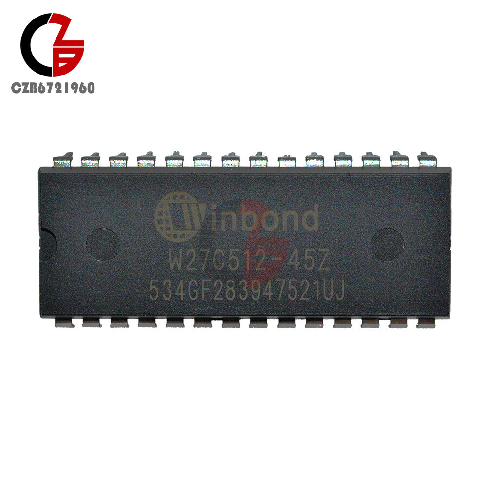 10Pcs W27C512-45Z W27C512 IC DIP EEPROM 512Kbit 45ns Winbond – New Old Stock