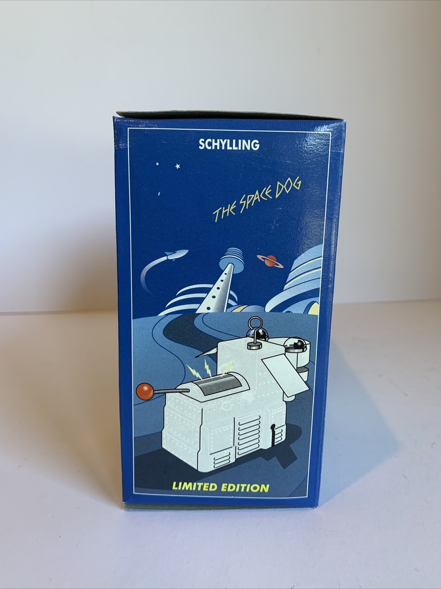 Rover Space Dog Schylling Silver Tin Wind Up Toy Limited