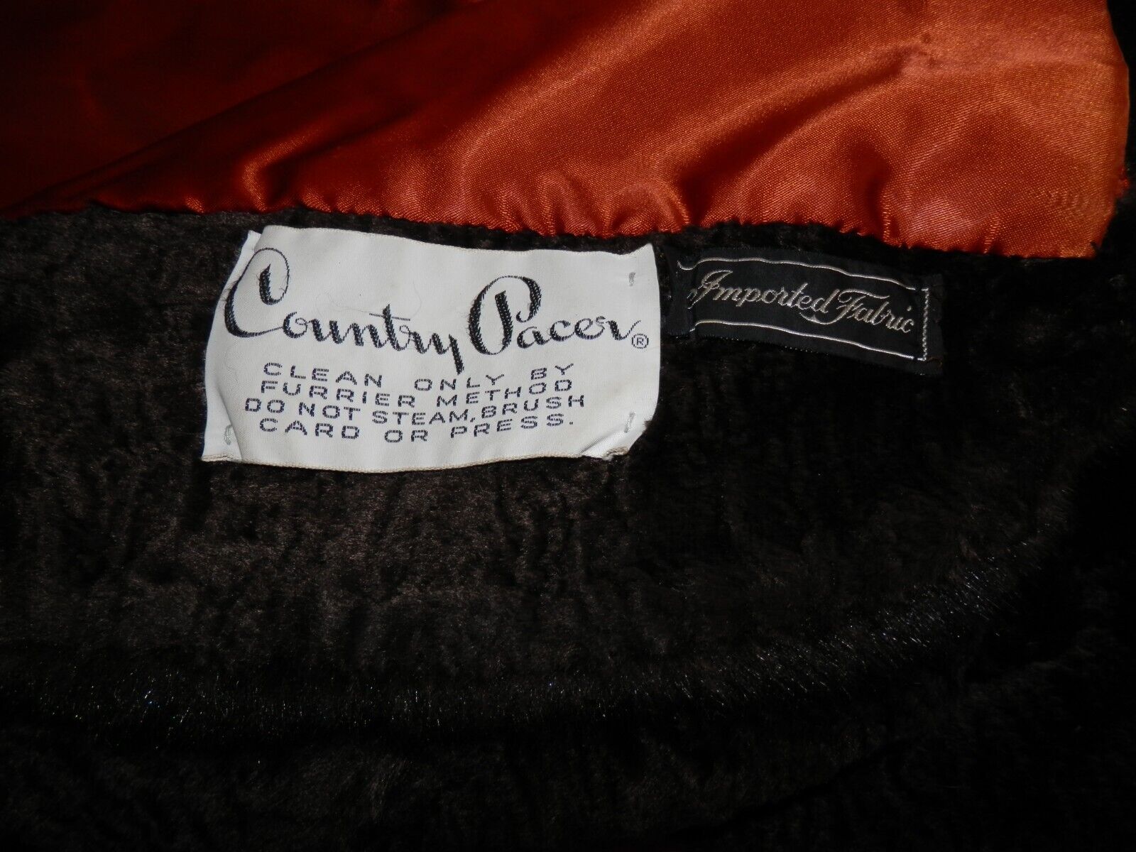Vintage Country Pacer Black Faux lamb Fur Long Co… - image 4