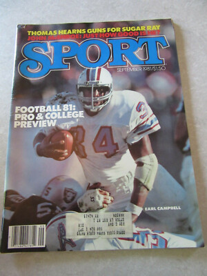 SPORT Magazine, SEPTEMBER 1981, EARL CAMPBELL, THOMAS HEARNS, SUGAR RAY LEONARD!