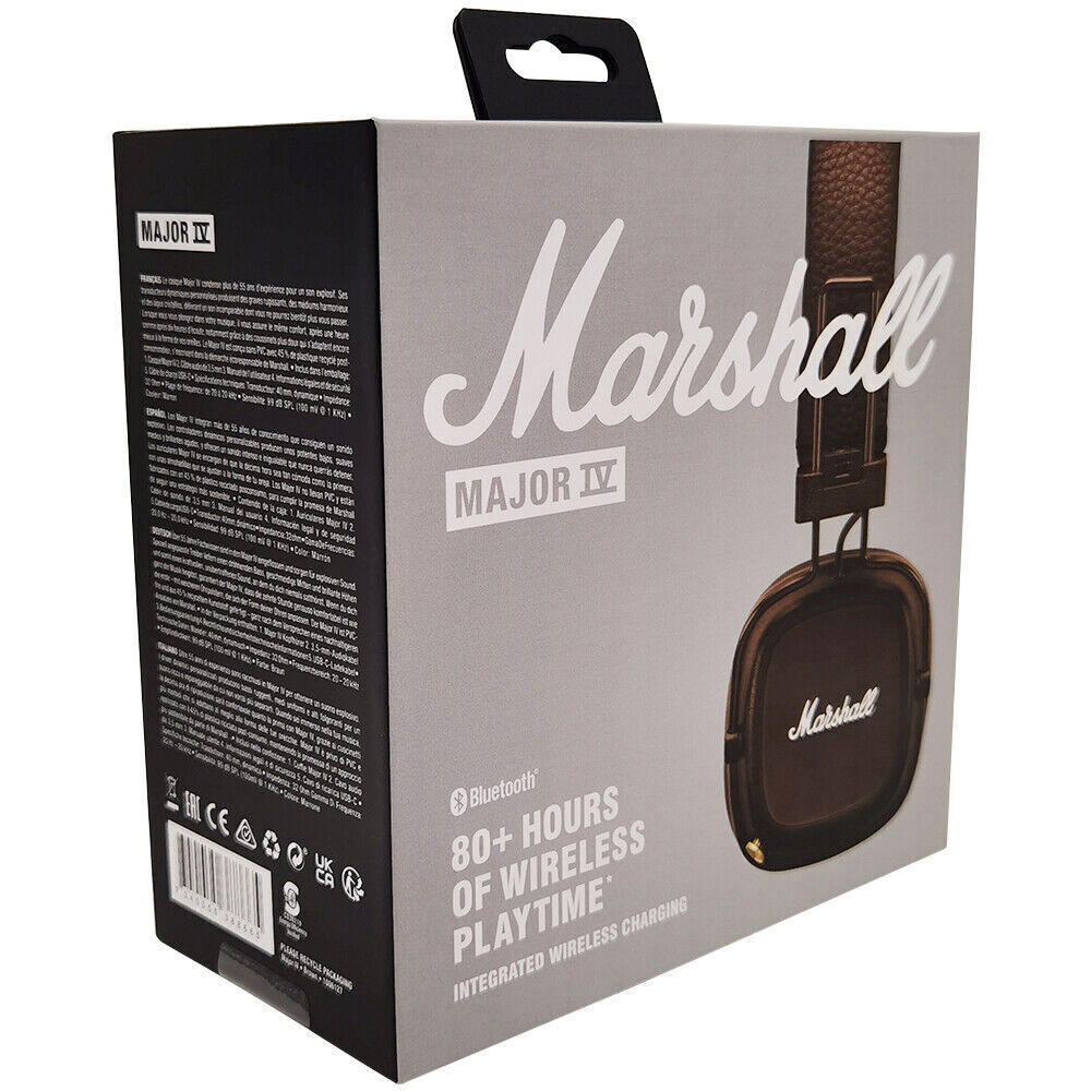 Marshall Major IV - Casque Bluetooth - Batterie 80 heures - Marron