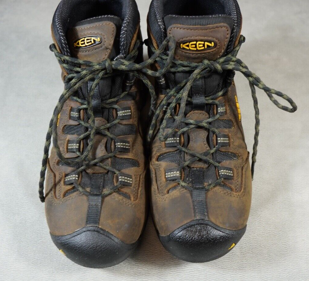 Stivali da lavoro impermeabili KEEN Utility Flint 9 D Mid ASTM F2413 18 punta di sicurezza marrone