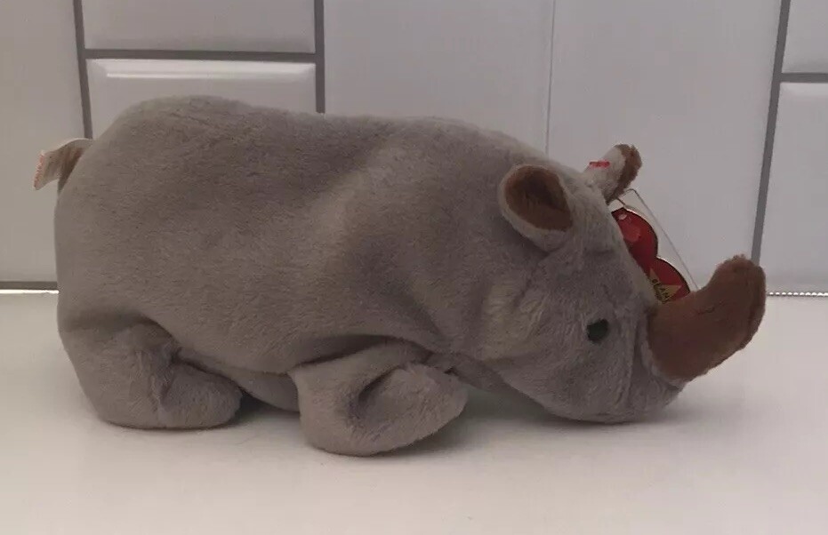 Beaniebaby出品 Ty Beanie Baby Babies Spike The Rhinoceros August 13, 1996