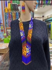Handmade Necklace Seed Bead Boho American Style Nativ Beaded Multi Strand Gifts