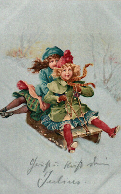 Postcard * greeting and kiss your Julius (AB) 70279  