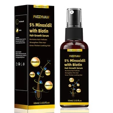 5% Minoxidil Biotin Hair Growth Serum, For Thicker Fuller Healthier Hair 60ml