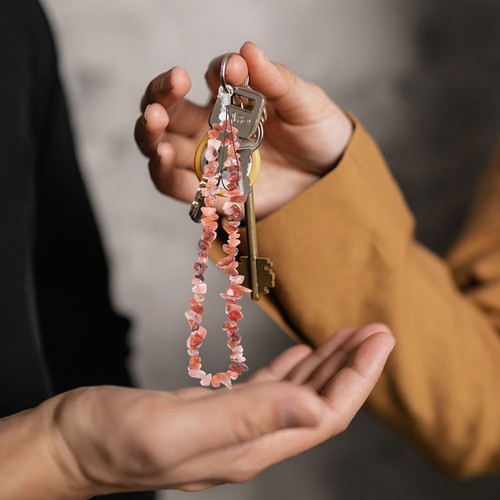 4 Pcs Crystal Key Chain Sangle De Téléphone Portable En Pierre Cristal - Zdjęcie 8 z 12