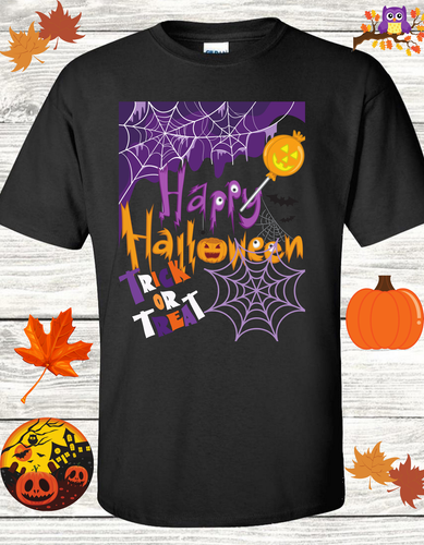 Happy Halloween Spooky Halloween T Shirt Trick Or Treat - Picture 2 of 11