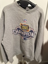 Reebok NFL Patriots Super Bowl XXXVIII Champions Sweatshirt XL Gray
