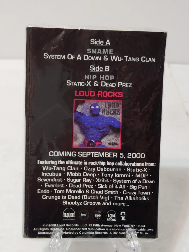 NEW 2000 Loud Rocks Shame Hip Hop Cassette Wu-Tang Clan Static X Dead Prez Seal - Image 4 of 4