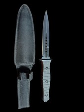 Cuchillo daga de hoja fija PUMA TEC con funda - doble filo, espiga completa
