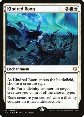 2017 Magic: The Gathering: Commander 2017 - Kindred Boon (#5, R, Lightly Played)