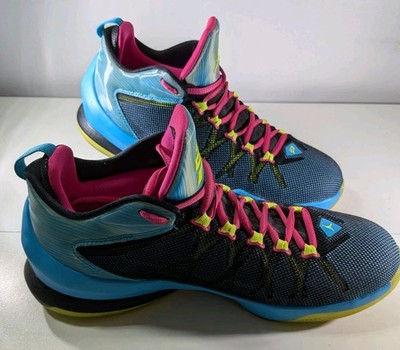 Jordan CP3.VIII AE Blue Lagoon Volt Turnschuhe pink blau gelb UK Größe 8,5 2015