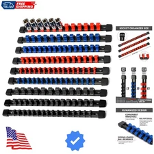 Durable Socket Organizer Set - 9-Piece Kit for Efficient Workshop Storage